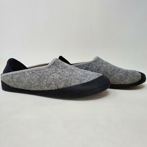 Mahabis Classic Larvik Felt Slippers Sz 8 Gray